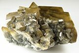 6.1" Yellow Barite Crystal Cluster - Huge Crystals! - #191835-2